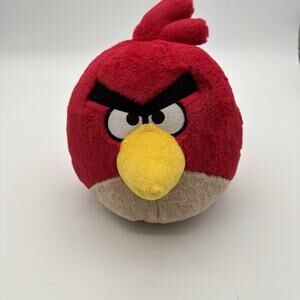Red Angry Birds Terence Plush Stuffed Animal 2010 Commonwealth 8" VG Condition